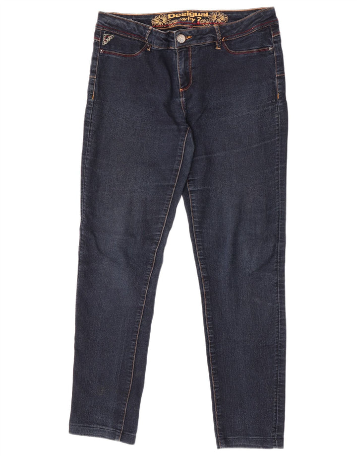 Desigual Damen Skinny Jeans W34 L29 Blau