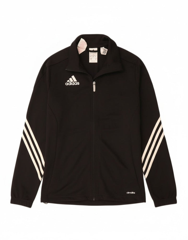 Adidas Jungen Climalite Trainingsanzug Top Jacke 13-14 Jahre Schwarz Polyester