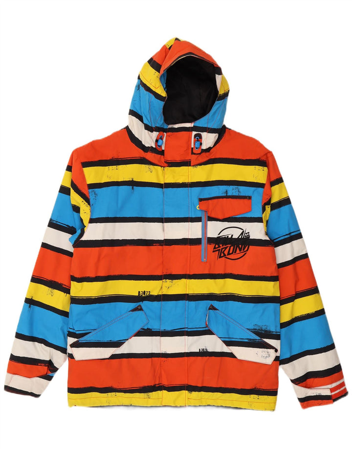 Billabong Herren-Windbreakerjacke mit Kapuze, UK 38, mittelmehrfarbig gestreift