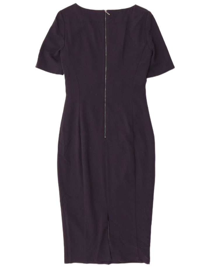 Marks & Spencer Damen Figurbetontes Kleid UK 10 Small Marineblau Polyester