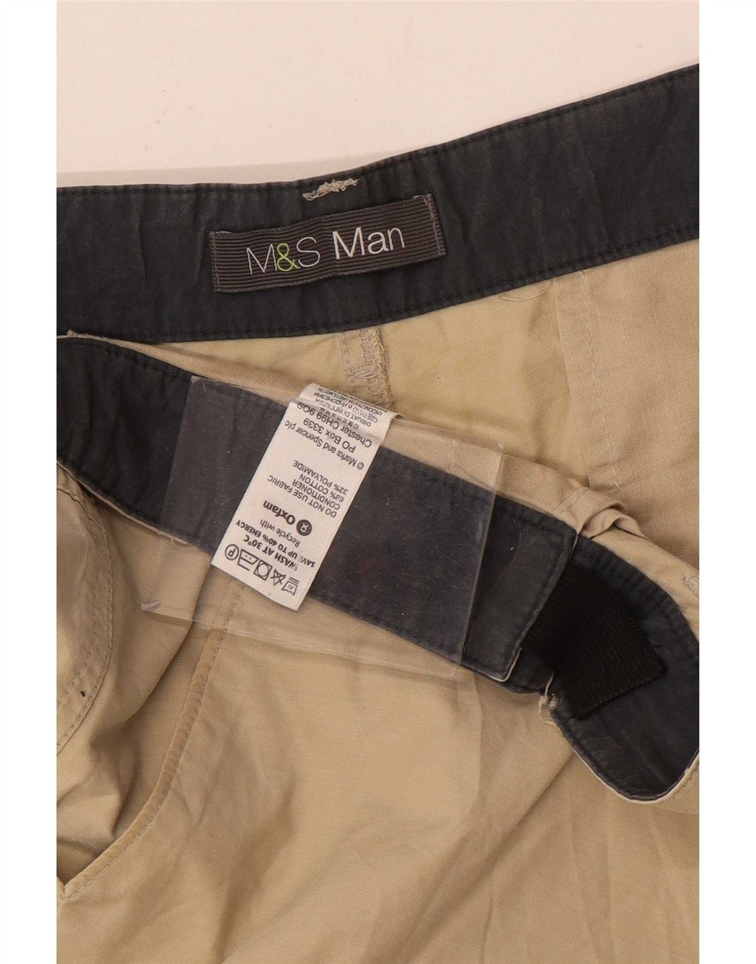 Marks & Spencer Herren Cargoshorts W36 Large Beige Baumwolle