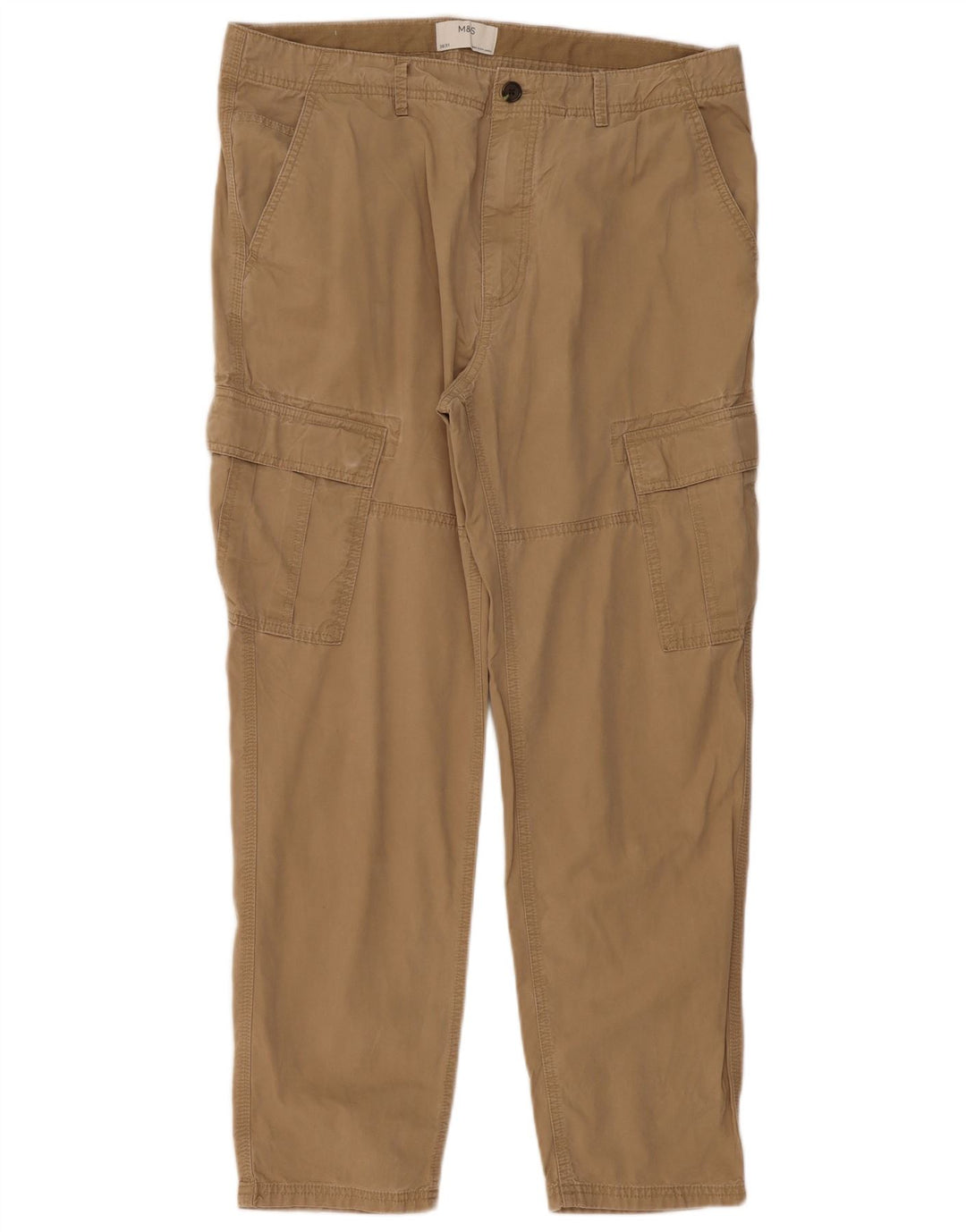 Marks & Spencer Herren-Cargohose, normal, W38, L31, braun, Baumwolle