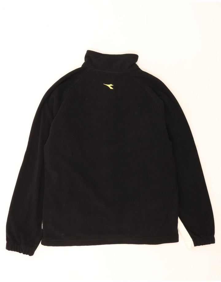 Diadora Herren Fleecejacke UK 40 Large Schwarz Colourblock Polyester