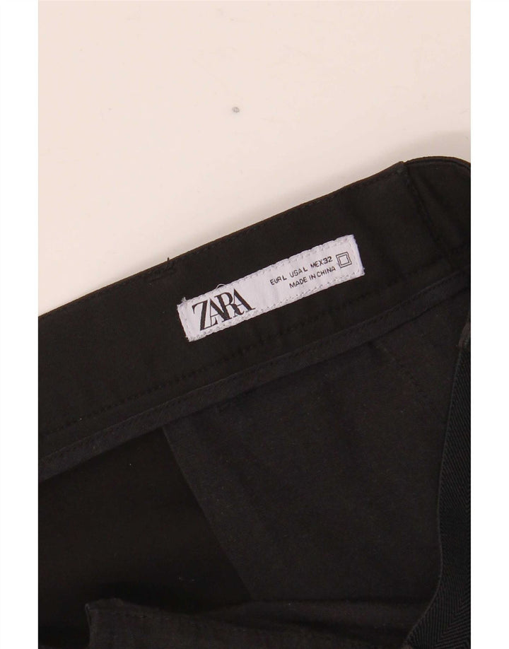 Zara Slim Chino-Hose für Herren, Größe L, W32, L27, Schwarz