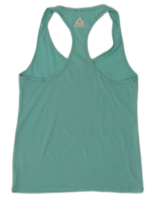 Reebok Damen Graphic Vest Top UK 12/14 Medium Türkis