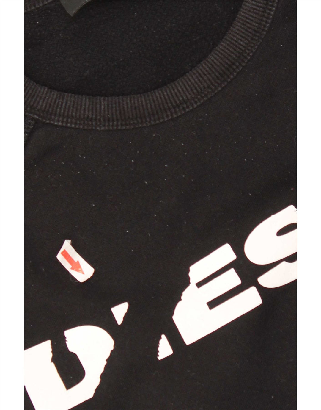 Diesel Herren-Sweatshirt mit Grafik, groß, aus schwarzer Baumwolle