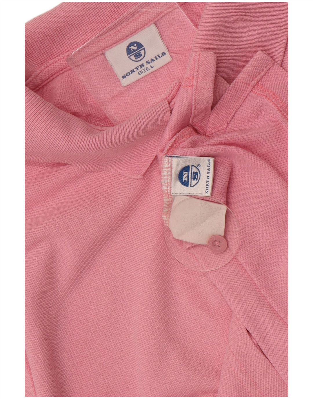 North Sails Herren-Langarm-Poloshirt, groß, rosa, Baumwolle