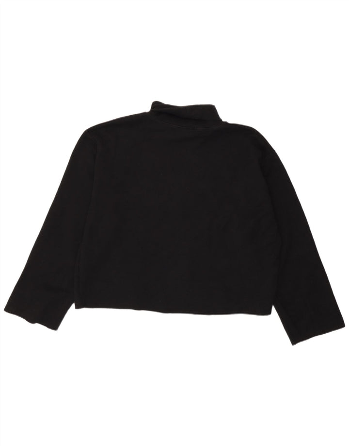 Zara Damen Top Langarm UK 18 XL Schwarz Baumwolle