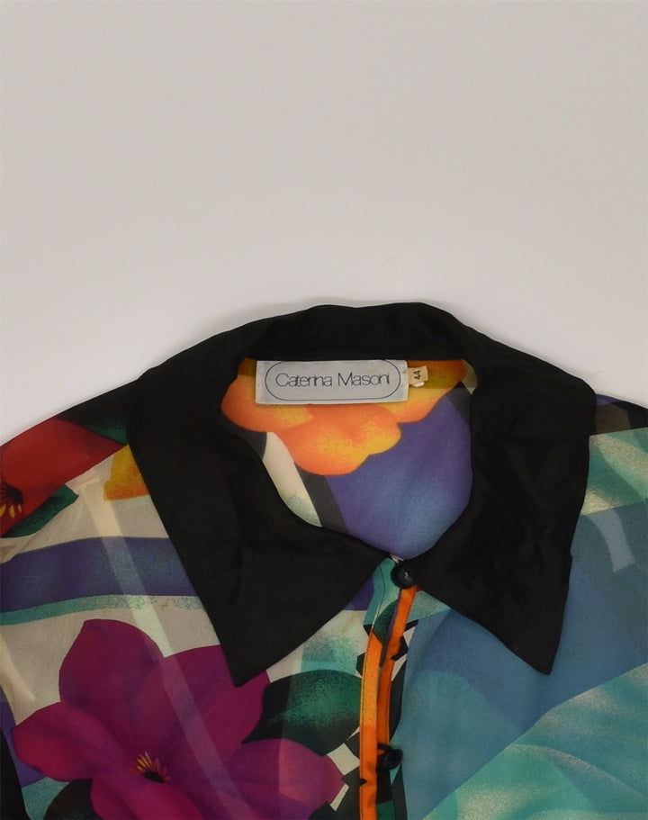 CATERINA MASONI Womens Overshirt Shirt Blouse IT 44 Medium Multicoloured | Vintage CATERINA MASONI | Thrift | Second-Hand CATERINA MASONI | Used Clothing | Messina Hembry 
