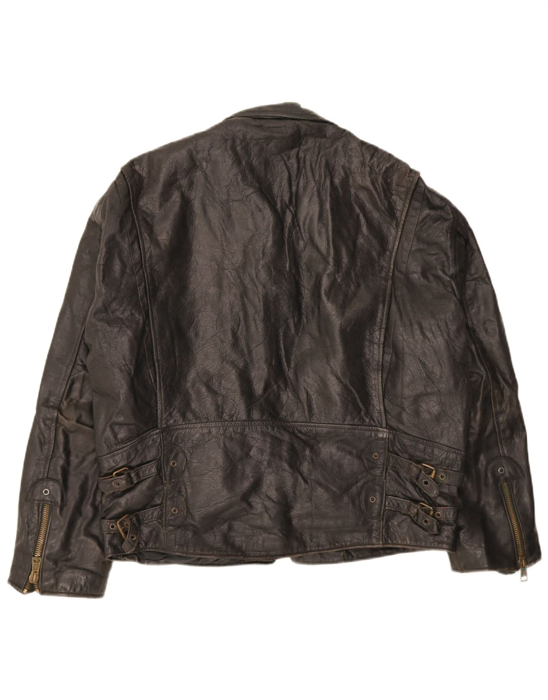 Vintage Herren Lederjacke UK 40 Großes schwarzes Leder