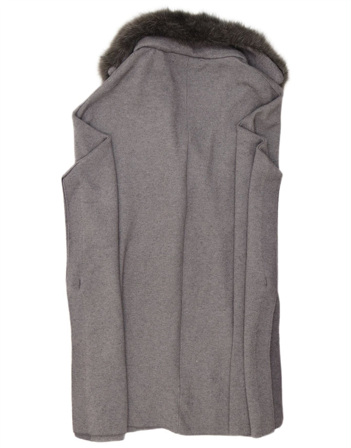 Zara Damen Poncho-Mantel UK 10 Small Graue Viskose