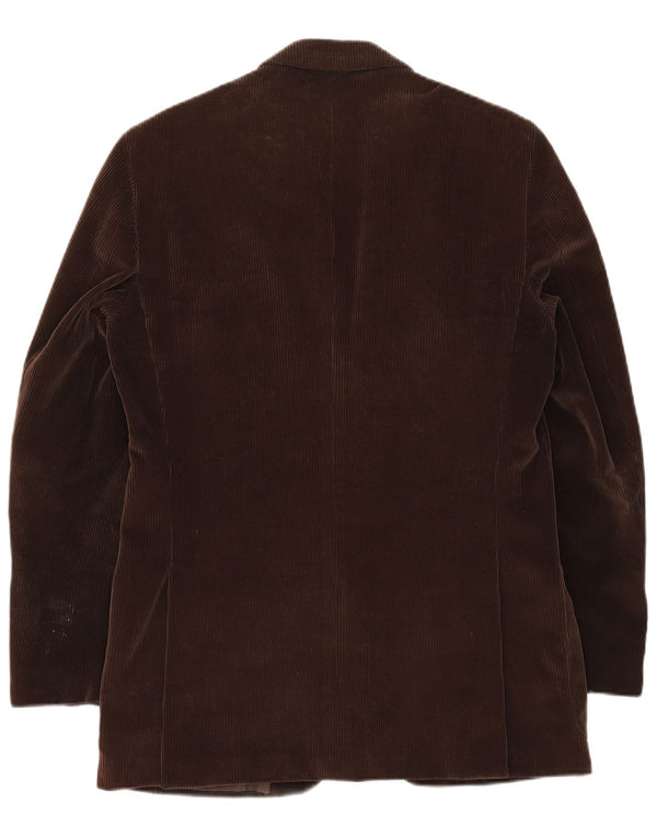Velluto Duca Visconti Mens 3 Button Blazer Jacket IT 48 Medium Brown
