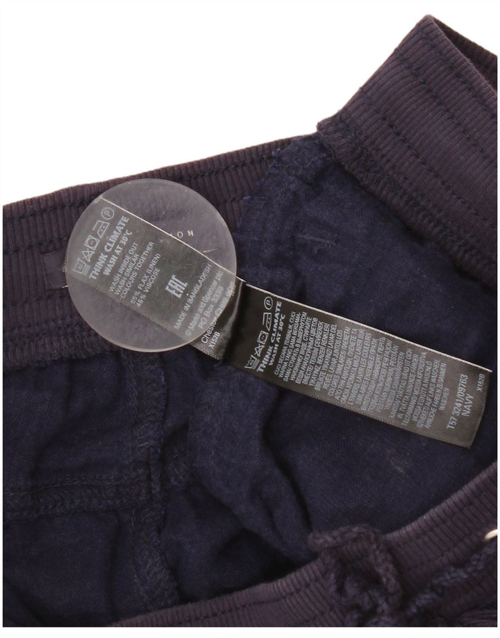 Marks & Spencer Damen Chinoshorts UK 12 Medium W32 Marineblaues Leinen