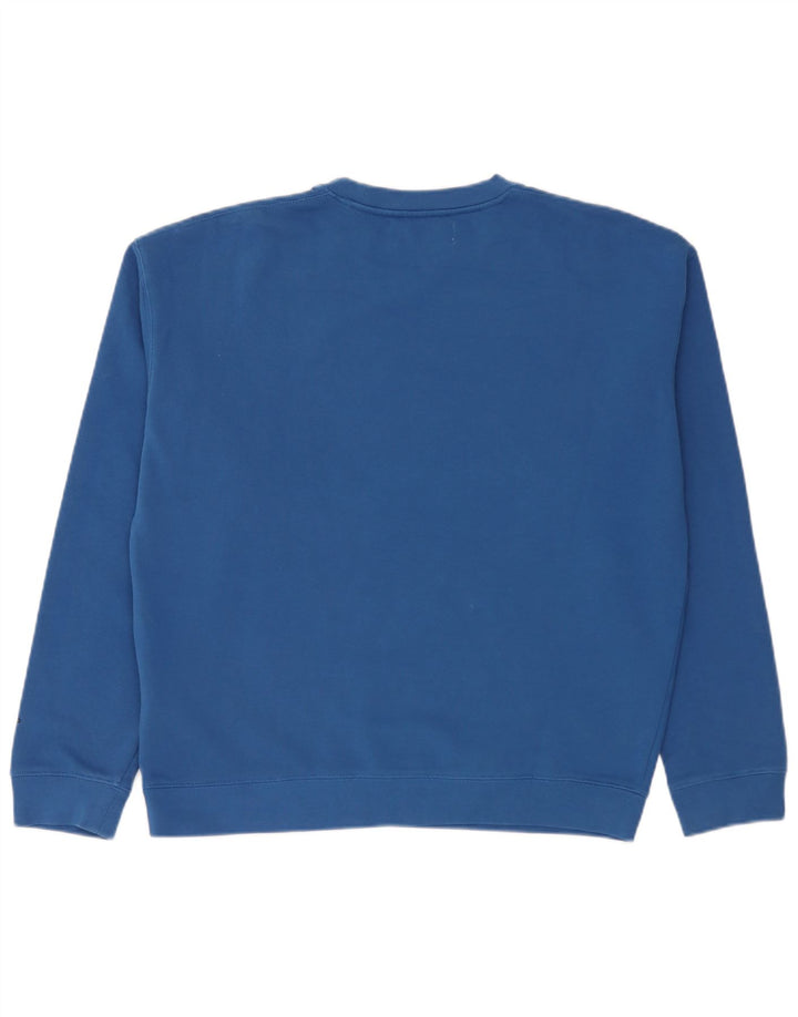 Replay Herren Grafik-Sweatshirt-Pullover XL aus blauer Baumwolle