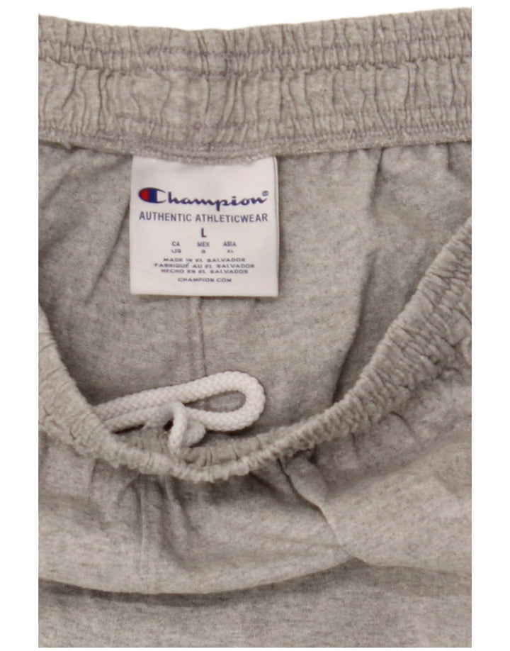 Champion Herren-Trainingshose, Jogginghose, Größe L, Grau, Baumwolle