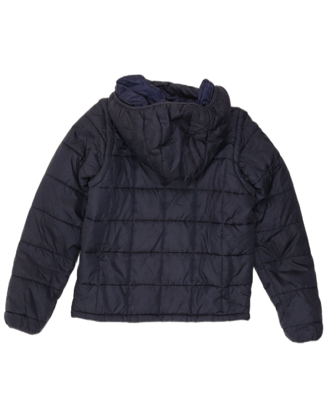 Kappa Herren Graphic Hooded Wattierte Jacke UK 36 Small Marineblau Polyester