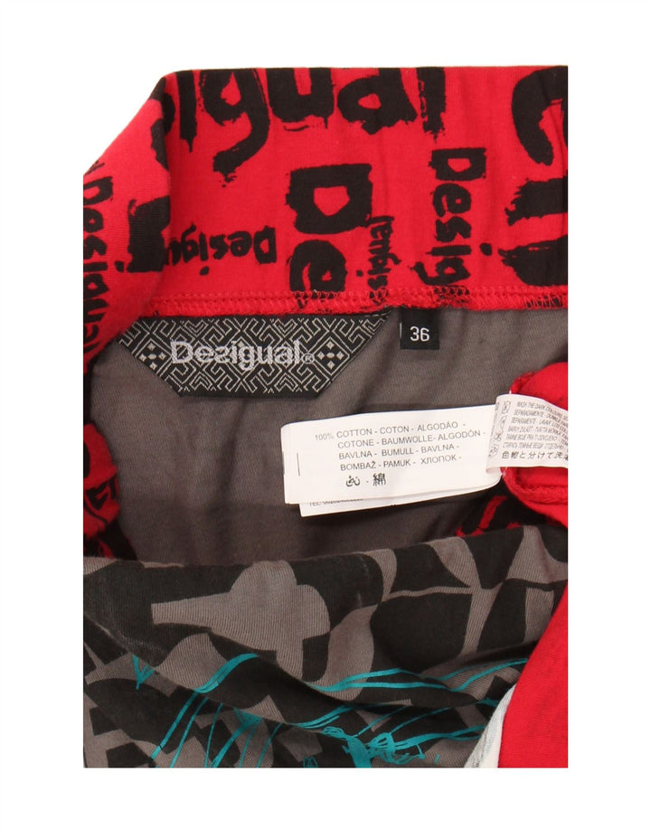 DESIGUAL Womens A-Line Skirt EU 36 Small W26 Multicoloured