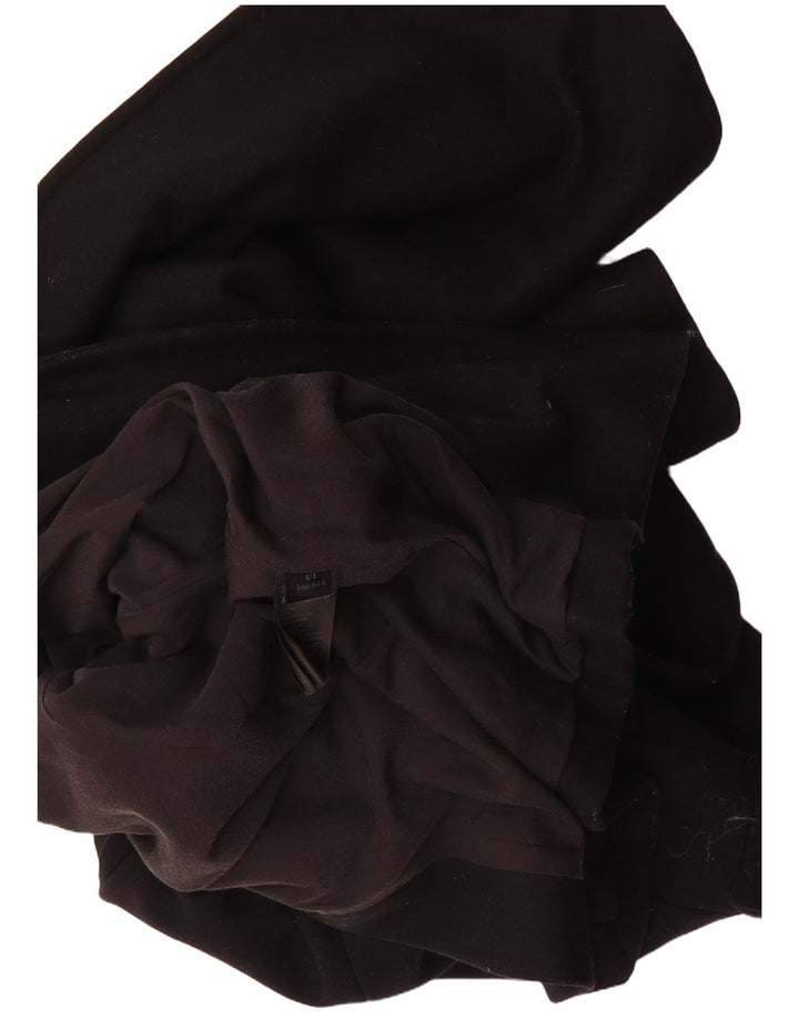 ALL SAINTS Womens Longline Double Breasted Coat UK 8 Small  Black Wool