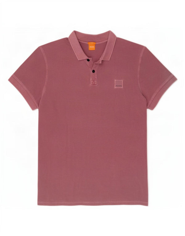 Hugo Boss Herren Slim Fit Poloshirt 3XL Rote Baumwolle