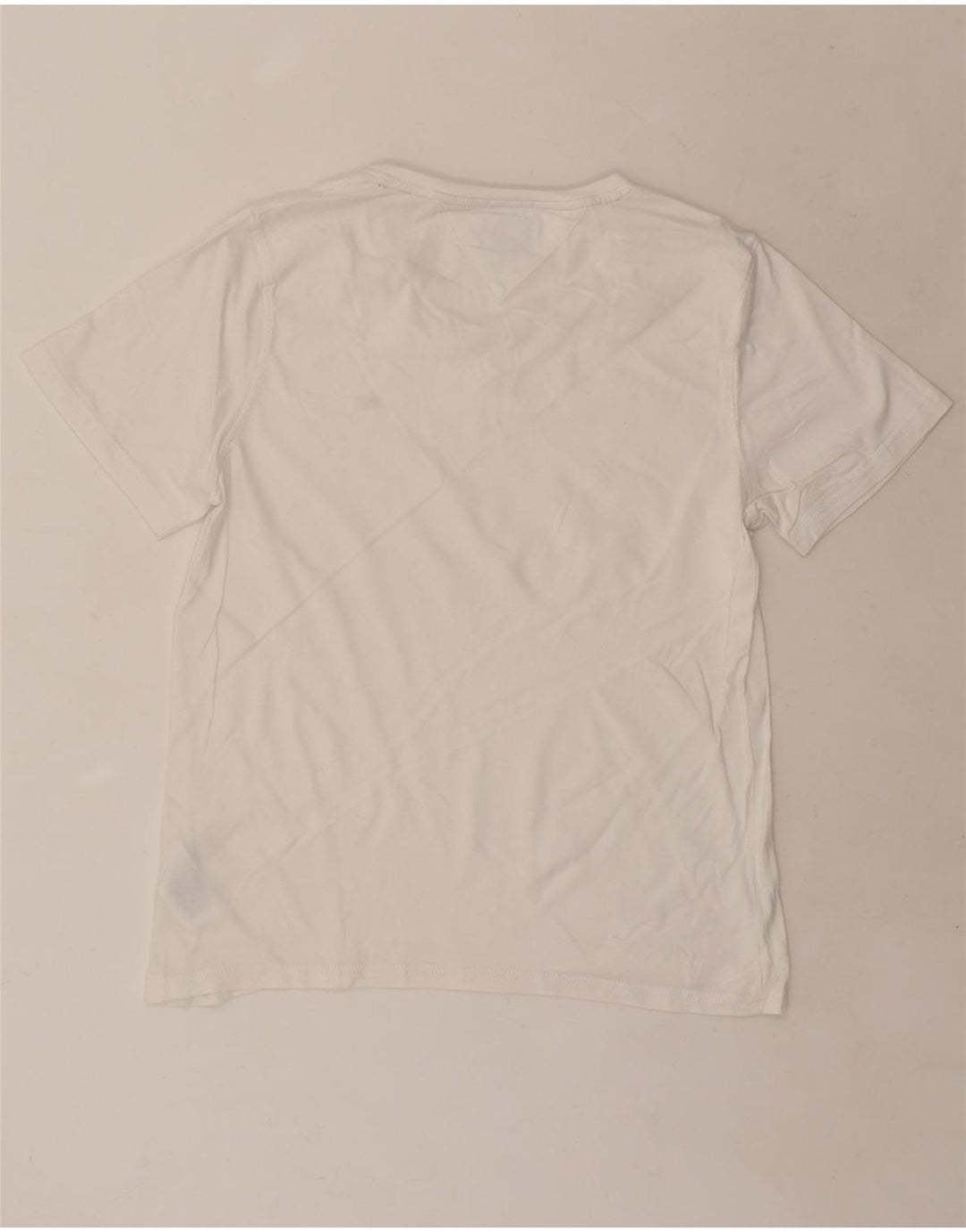 Tommy Hilfiger Herren T-Shirt Top aus mittelweißer Baumwolle