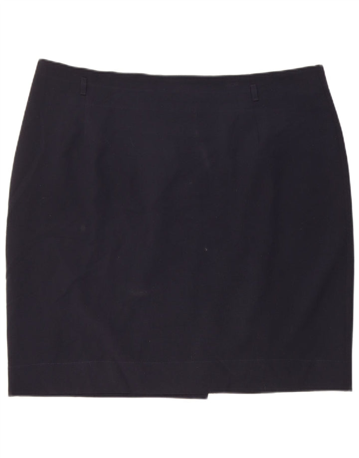 Marks & Spencer Damen Bleistiftrock UK 20 2XL W38 Marineblau Polyester