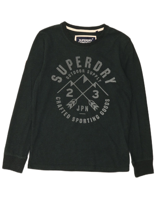 Superdry Herren Graphic Top Langarm XL Grün Baumwolle