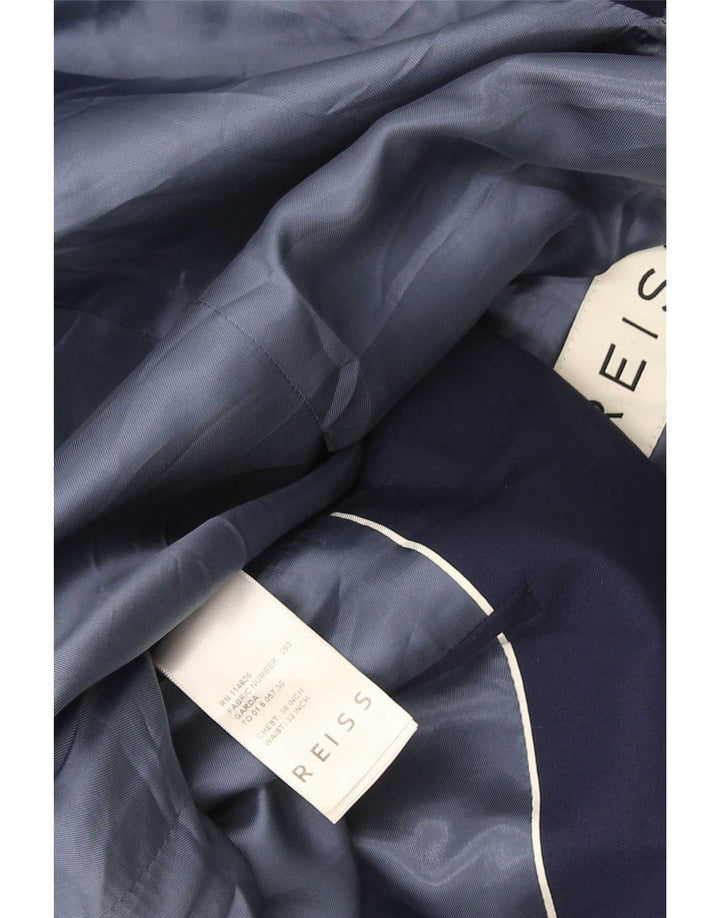 Reiss Herren-Blazer mit 1 Knopf, UK 38, mittelmarineblaue Wolle