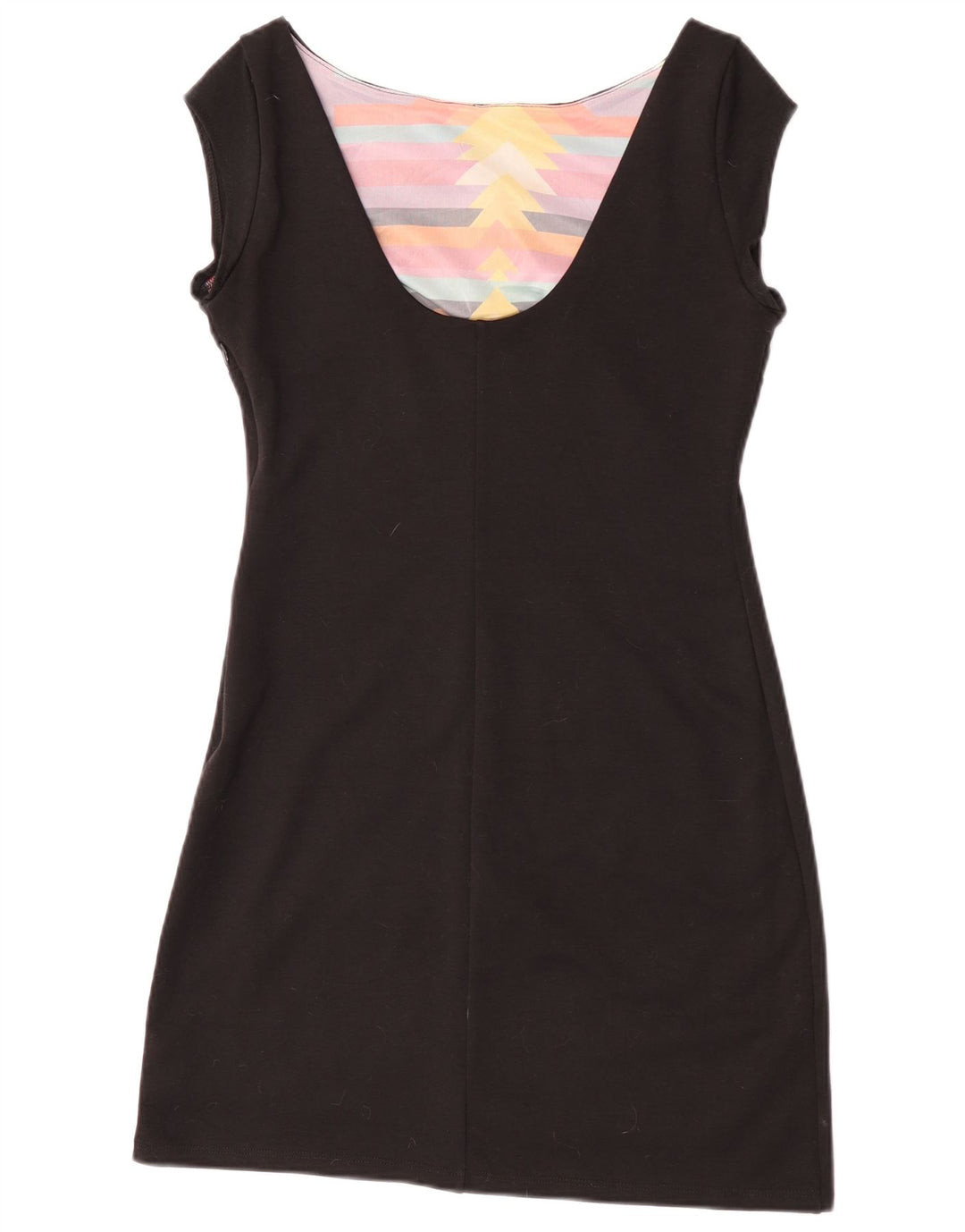 Desigual Womens Graphic Shift Dress UK 14 Large Schwarz Geometrisch