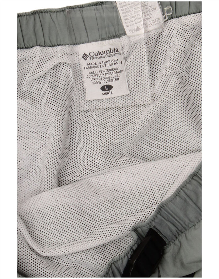 Columbia Herren-Sportshorts, großes grünes Nylon