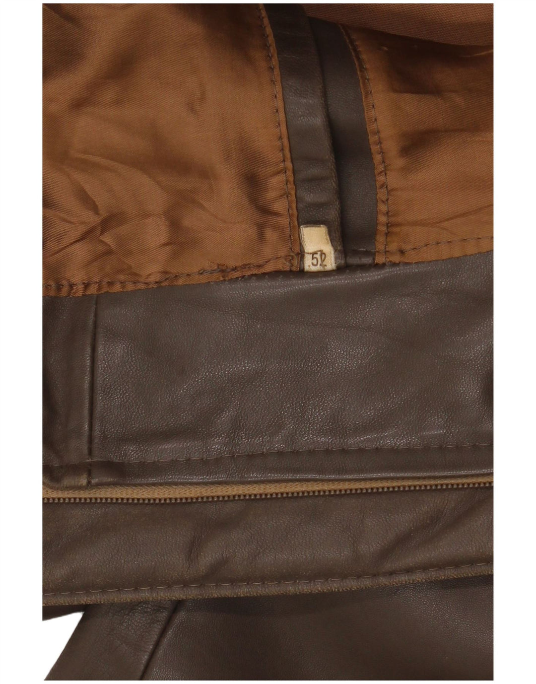Vintage Herren Militärlederjacke IT 52 XL Braun