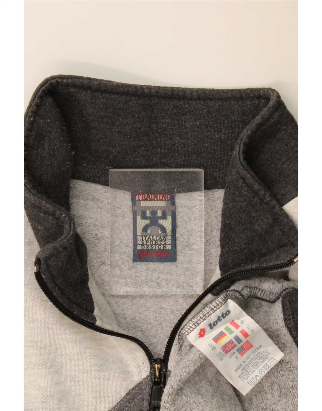 Lotto Herren-Sweatshirt mit Grafik, UK 38/40, Mittelgrau, Farbblock
