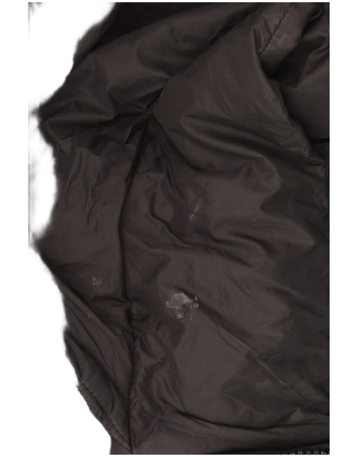 Zara Damen-Kapuzen-Übergröße, wattierte Weste, UK 10, Größe S, Schwarz, Polyester