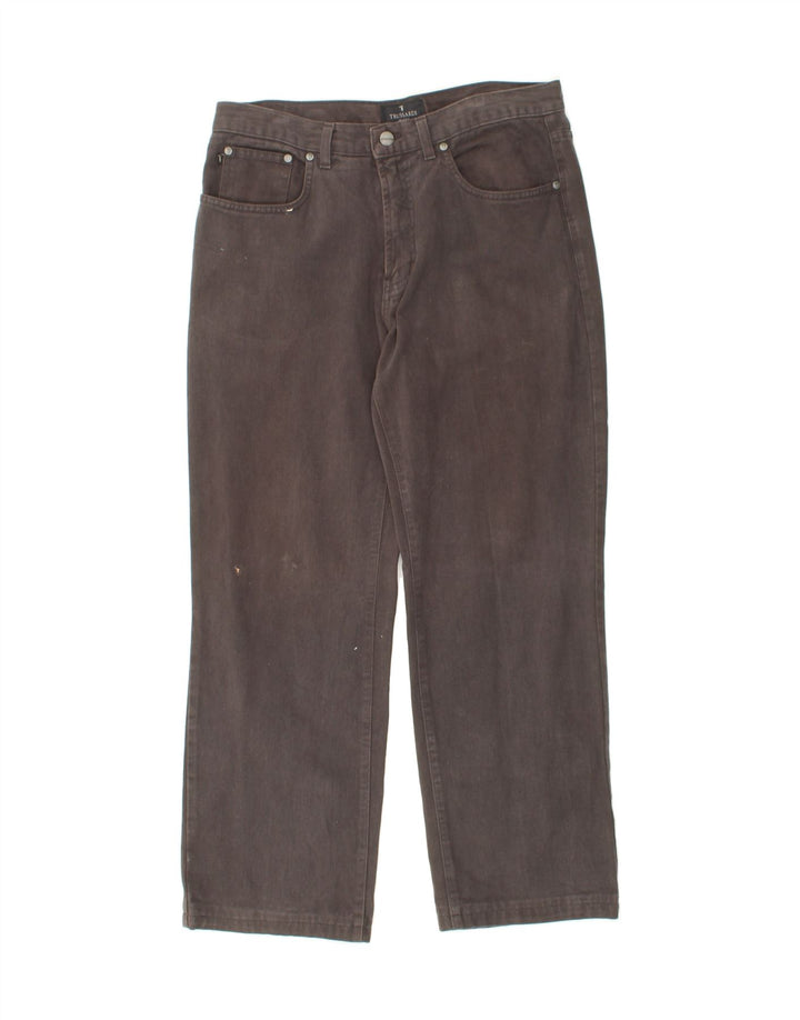 TRUSSARDI Womens Straight Jeans W34 L28 Grey Cotton Vintage Trussardi and Second-Hand Trussardi from Messina Hembry 