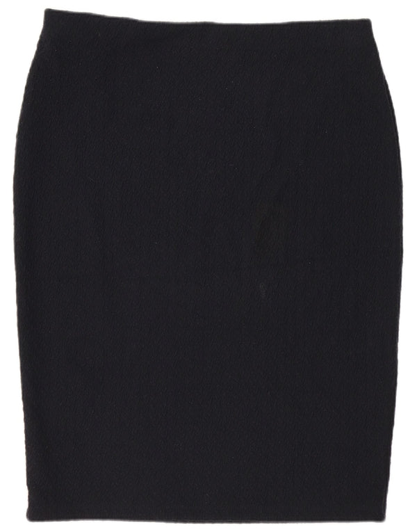 Marks & Spencer Damen Bleistiftrock UK 14 Large W32 Marineblau Polyester