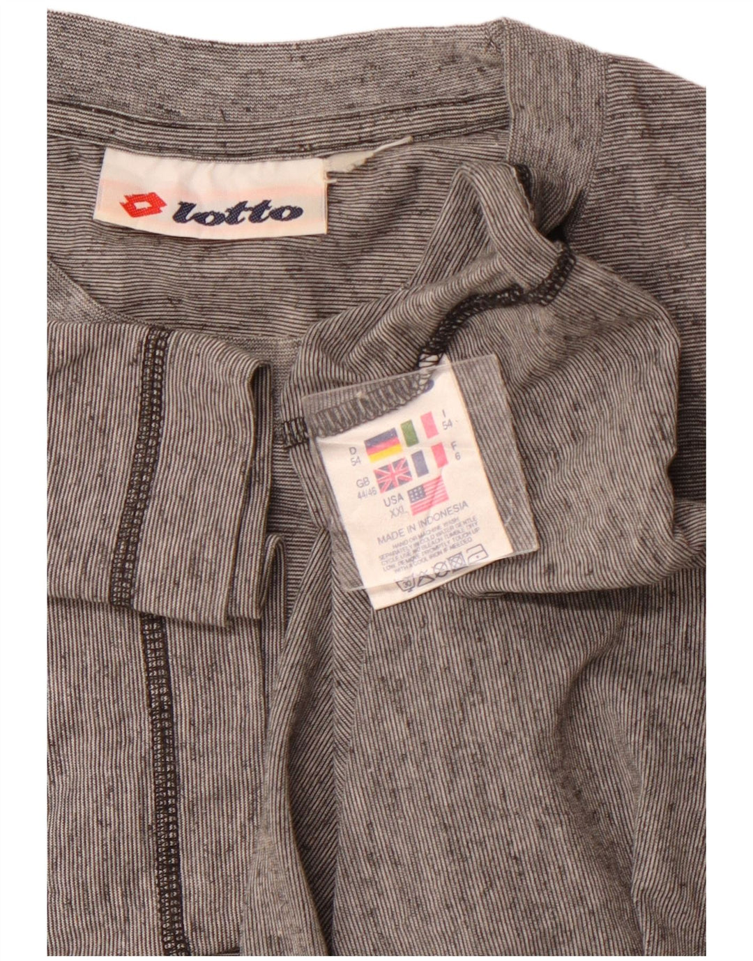 LOTTO Herren-T-Shirt mit Grafik, UK, 44/46, 2XL, grau geflecktes Polyester