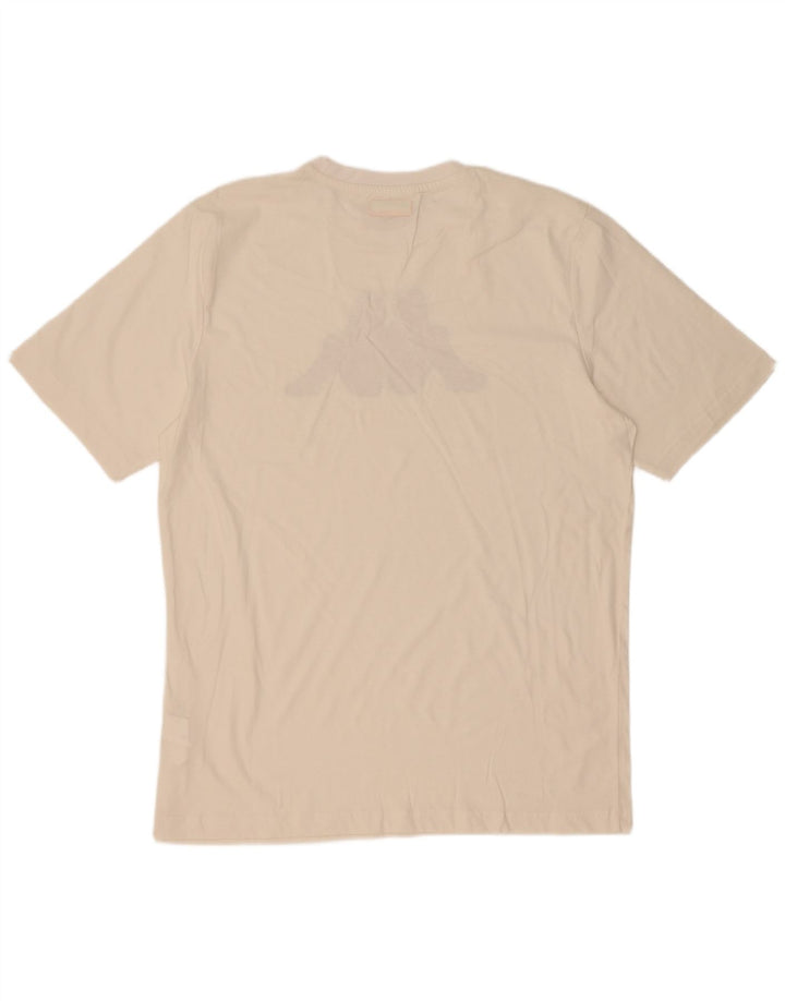 Kappa Herren Grafik-T-Shirt-Oberteil XL aus weißer Baumwolle