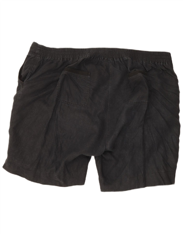 Marks & Spencer Herren Chinoshorts W52 5XL Schwarz Leinen