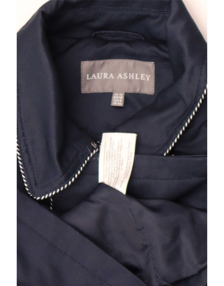 Zweireihiger Trenchcoat für Damen von Laura Ashley, UK 12, mittleres Marineblau