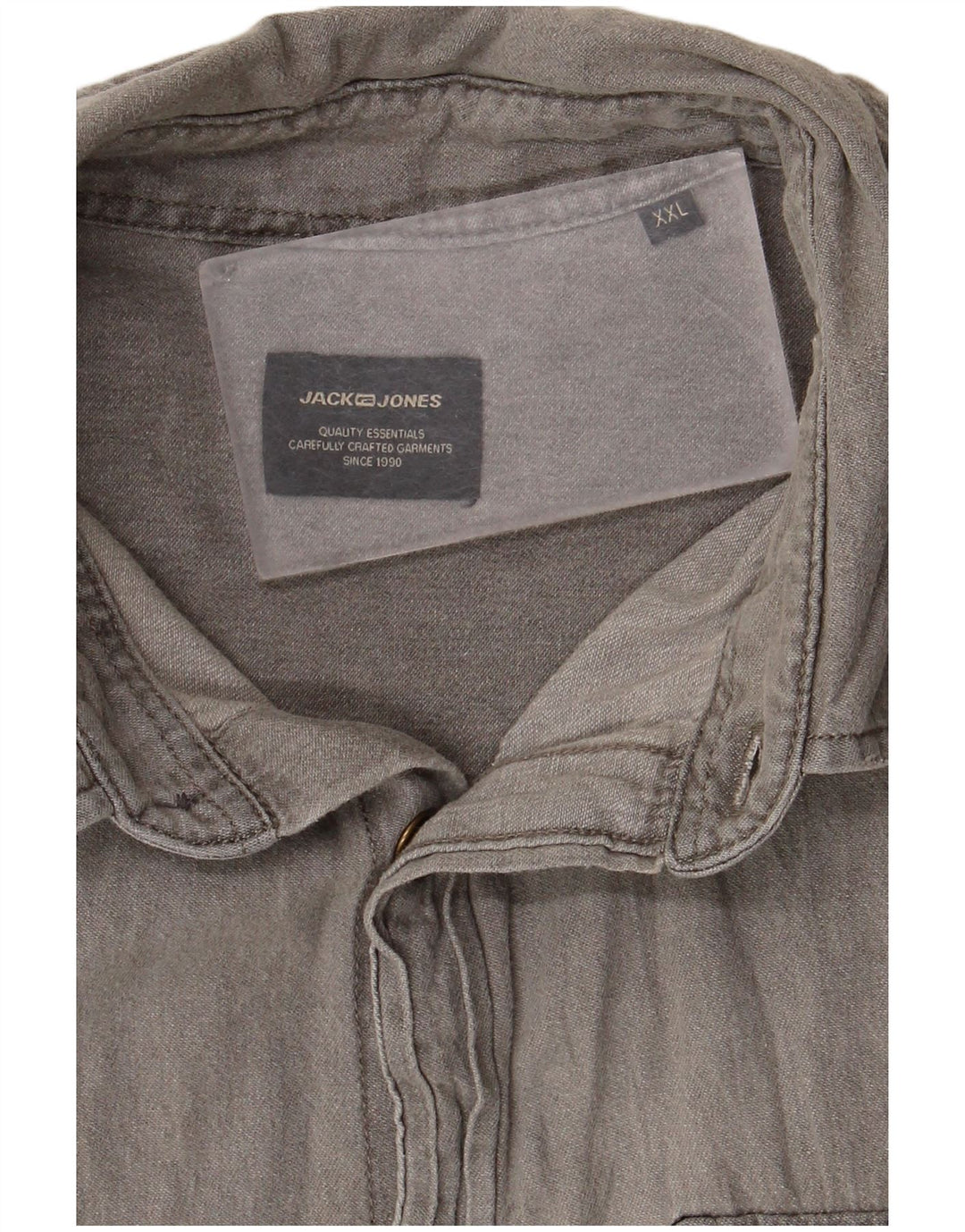 Jack & Jones Herrenhemd 2XL Grau Baumwolle
