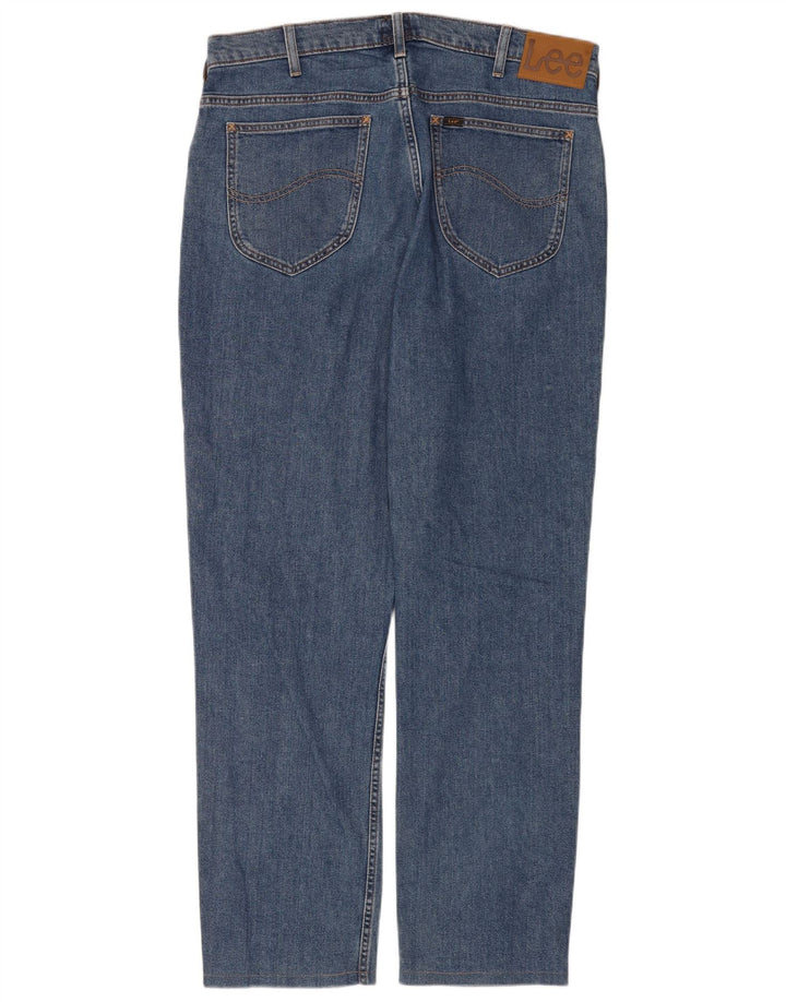 Lee Herren Rider Straight Jeans W36 L30 Blaue Baumwolle