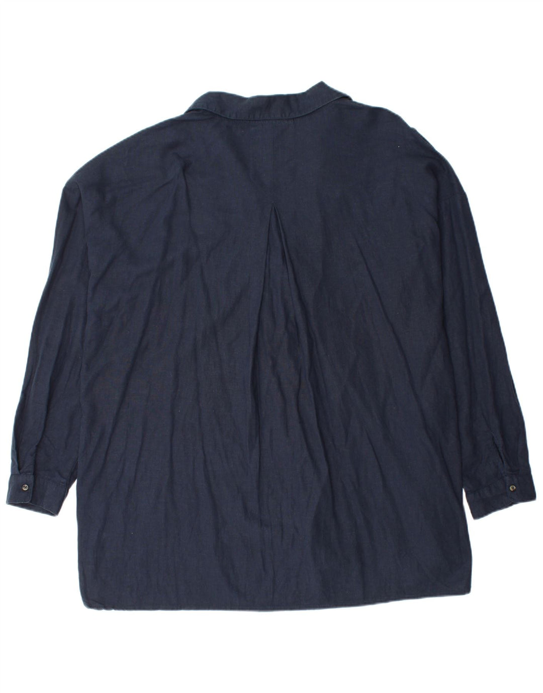FAT FACE Damen-Pullover-Hemd in Übergröße, Größe 40, Marineblau, Leinen