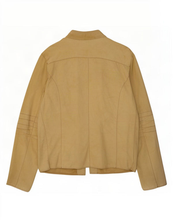 Gimo's Damen Wildlederjacke IT 50 XL Beige Leder