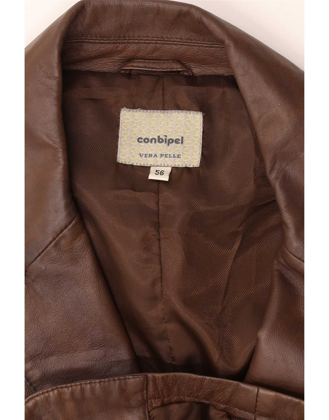 Conbipel Herren 3-Knopf-Lederblazer IT 56 2XL Braun