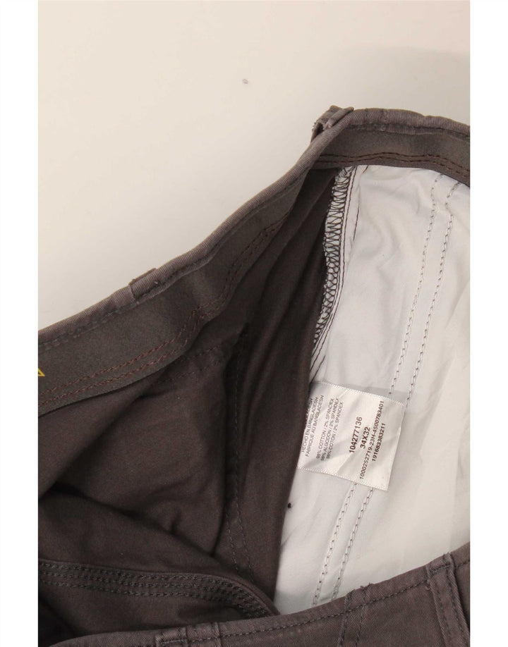 Lee Herren Extreme Motion Straight Regular Cargohose W34 L32 Graue Baumwolle