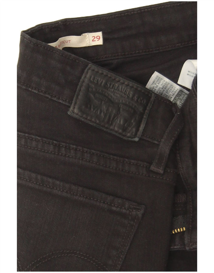 Levi's Damen 715 Bootcut Jeans W29 L33 Schwarze Baumwolle