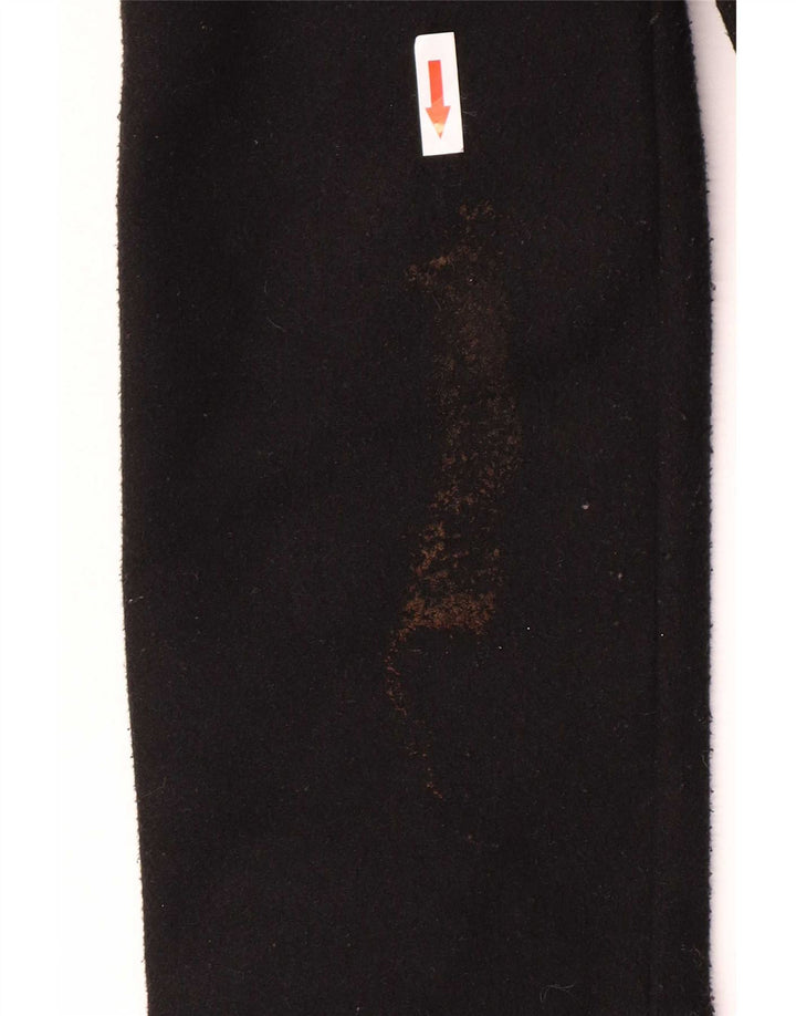 Zara Womens Open Overcoat UK 10 Small Schwarz Polyester