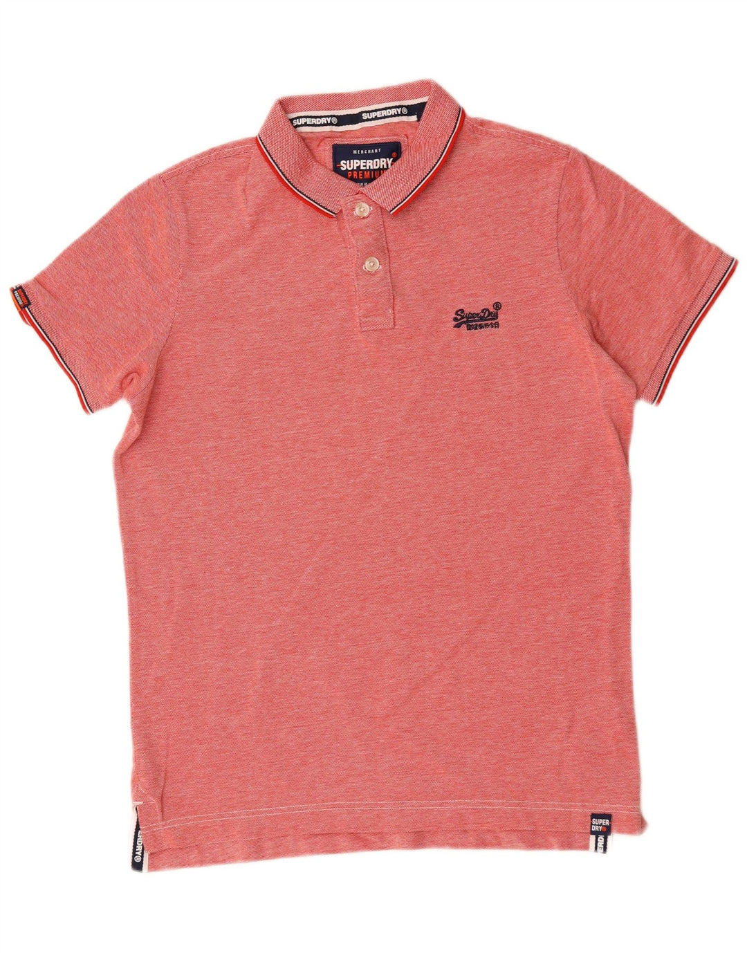 Superdry Herren-Poloshirt, große, rot gesprenkelte Baumwolle