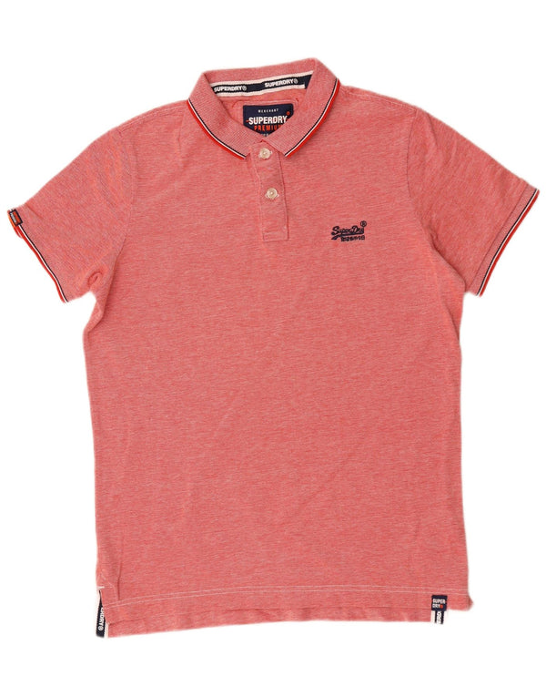 Superdry Herren-Poloshirt, große, rot gesprenkelte Baumwolle