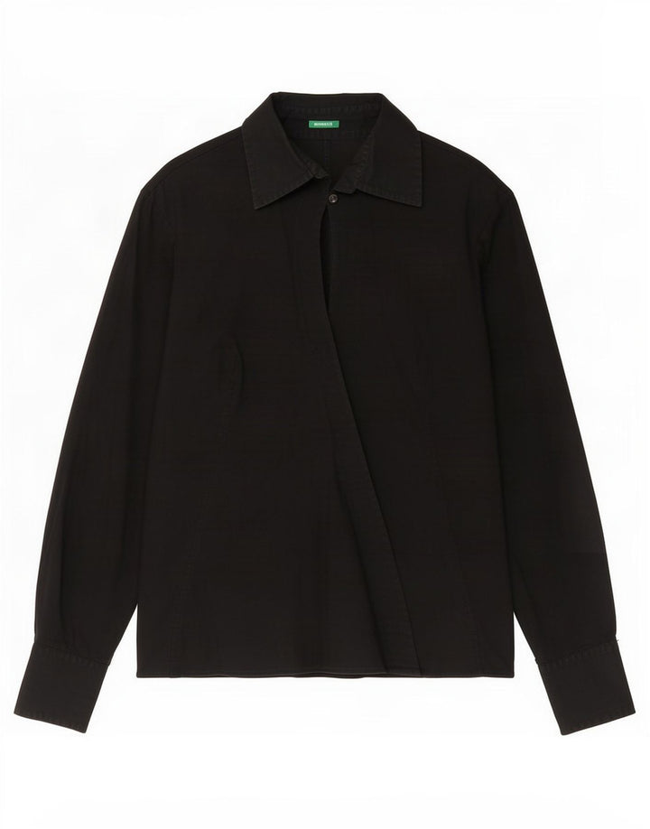Benetton Damen-Hemd UK 16 Large Schwarz