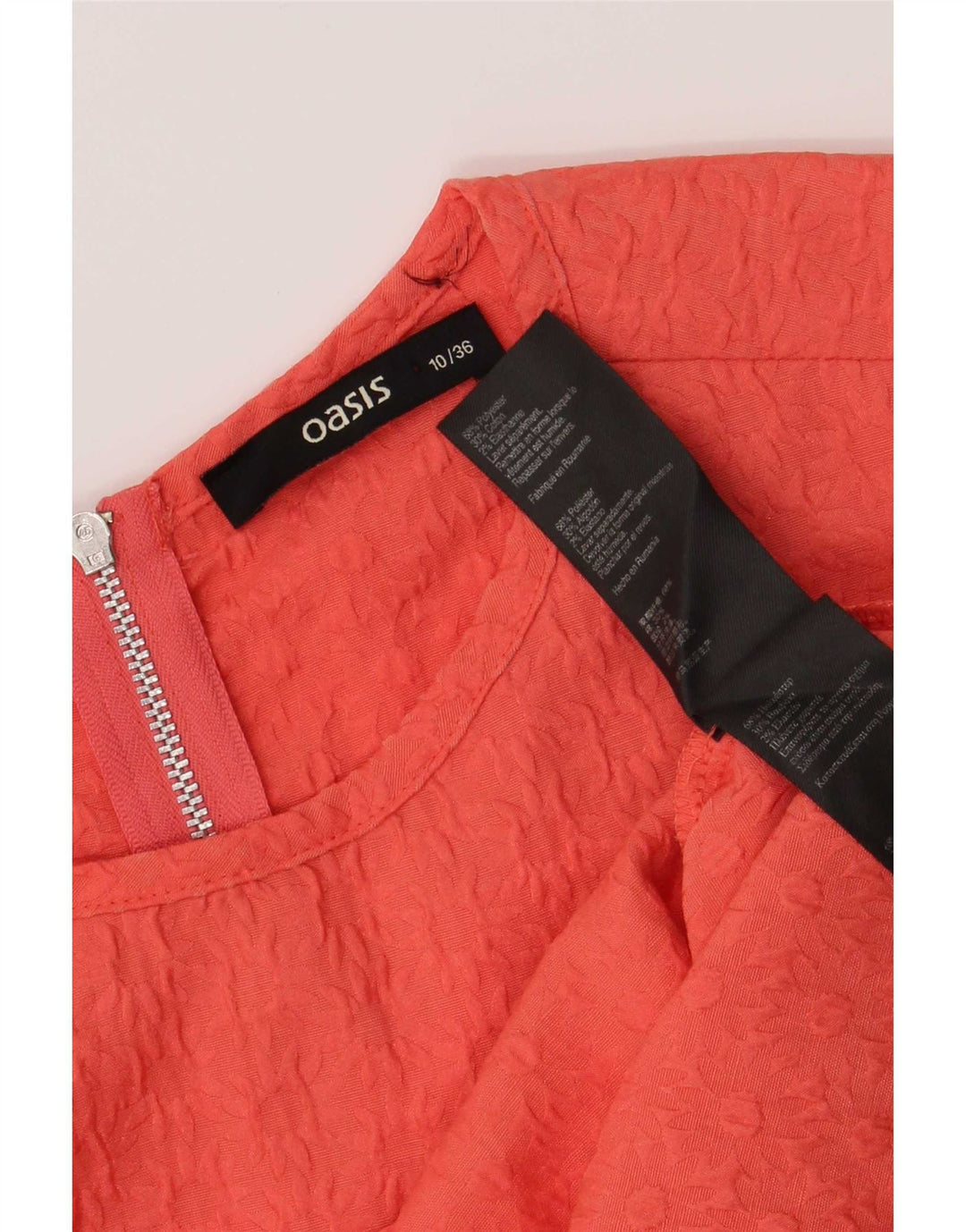Oasis Kurzarm-Blusenoberteil für Damen, UK 10, Größe S, rosa, geblümt, Polyester